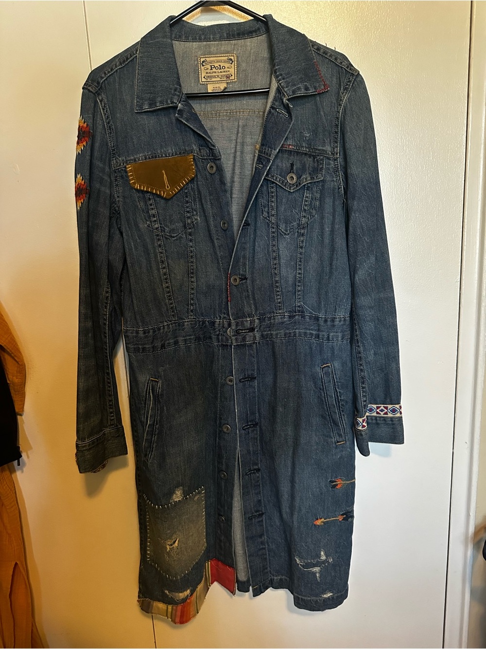 Hand Mended and Adorned - Polo by Ralph Lauren Light Women's Denim Coat